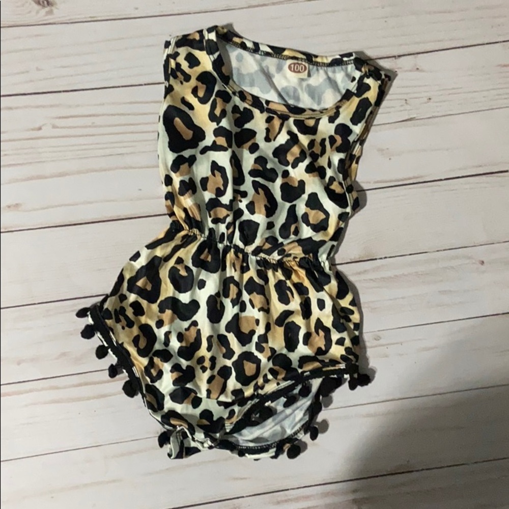 Adorable leopard print onesie